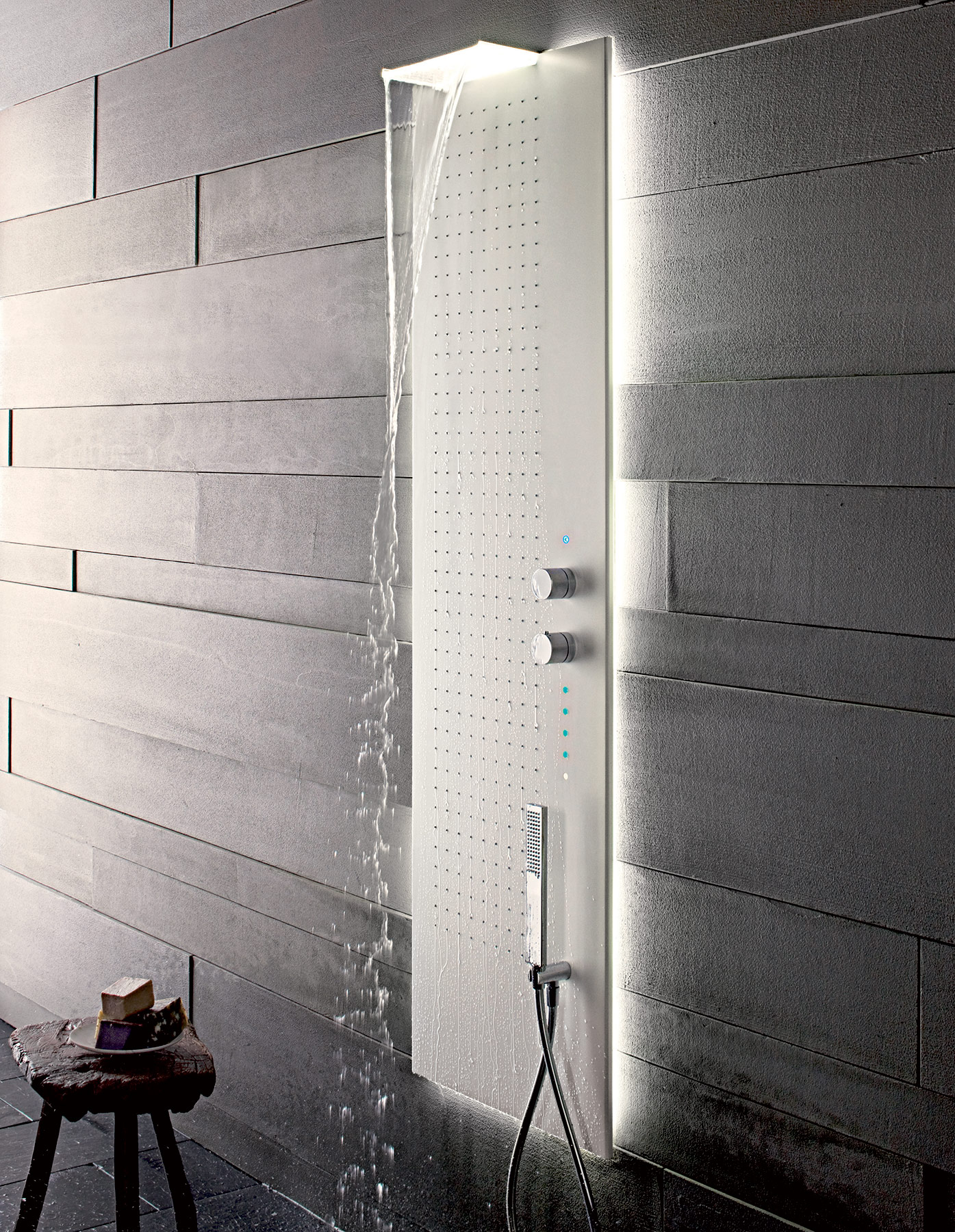 Modern Acquapura Semi- Recessed Shower Panel
