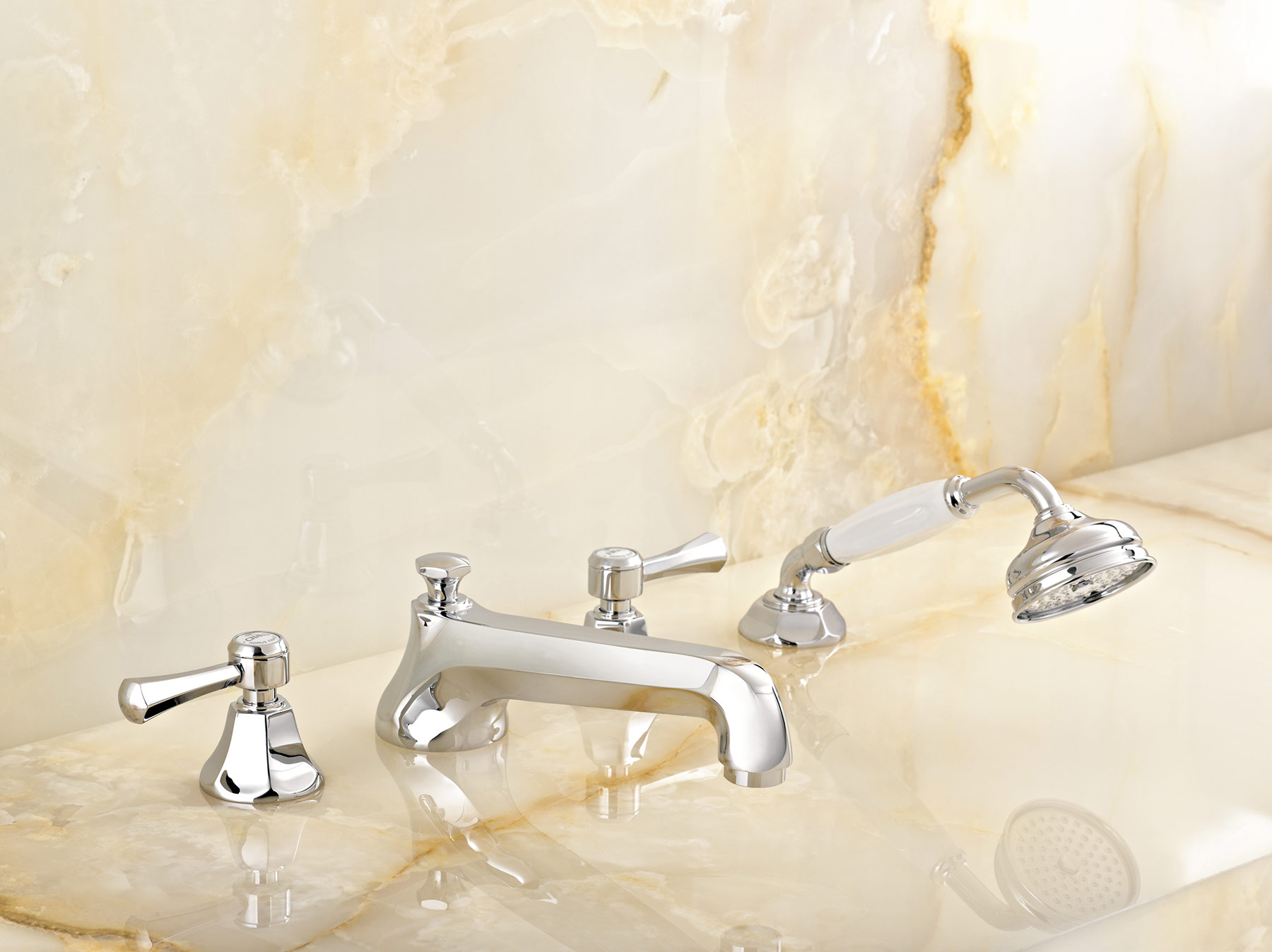 Traditional Ascott Deck Mount Tub/ Shower Set