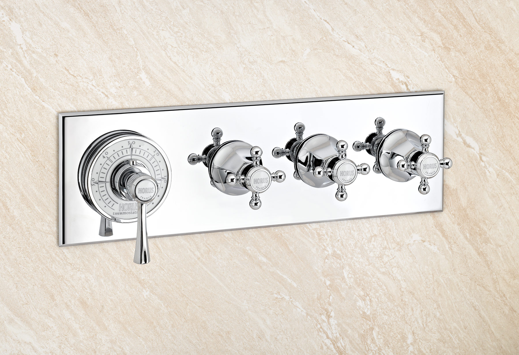 Traditional Ascott Wall Mount Thermostatic Mixer