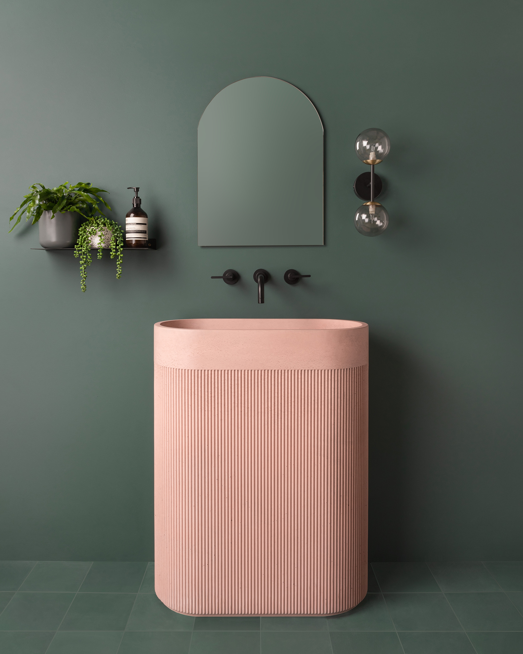 Modern Aura Freestanding Pedestal Basin