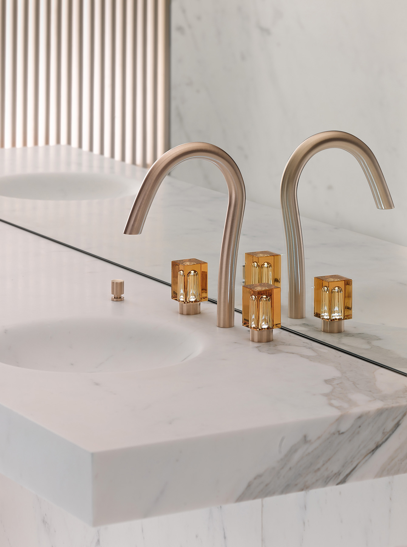 Modern Beyond Crystal Deck Mount Faucet