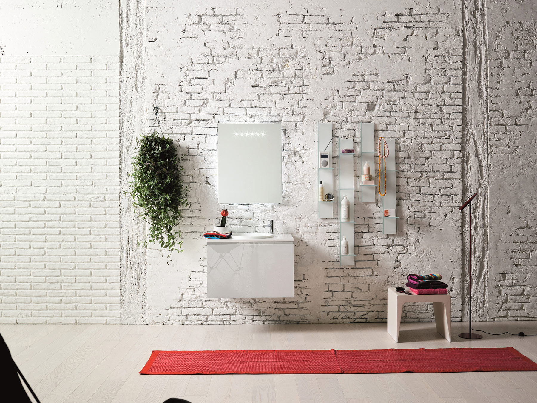 Modern Domino Wall Mount Vanity Unit