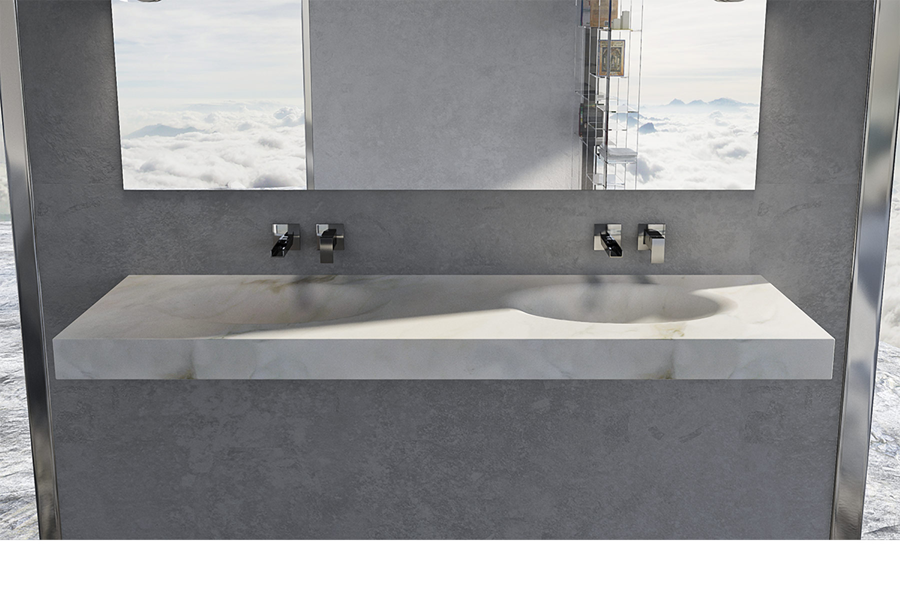 Modern Dune Wall Mount Washbasin