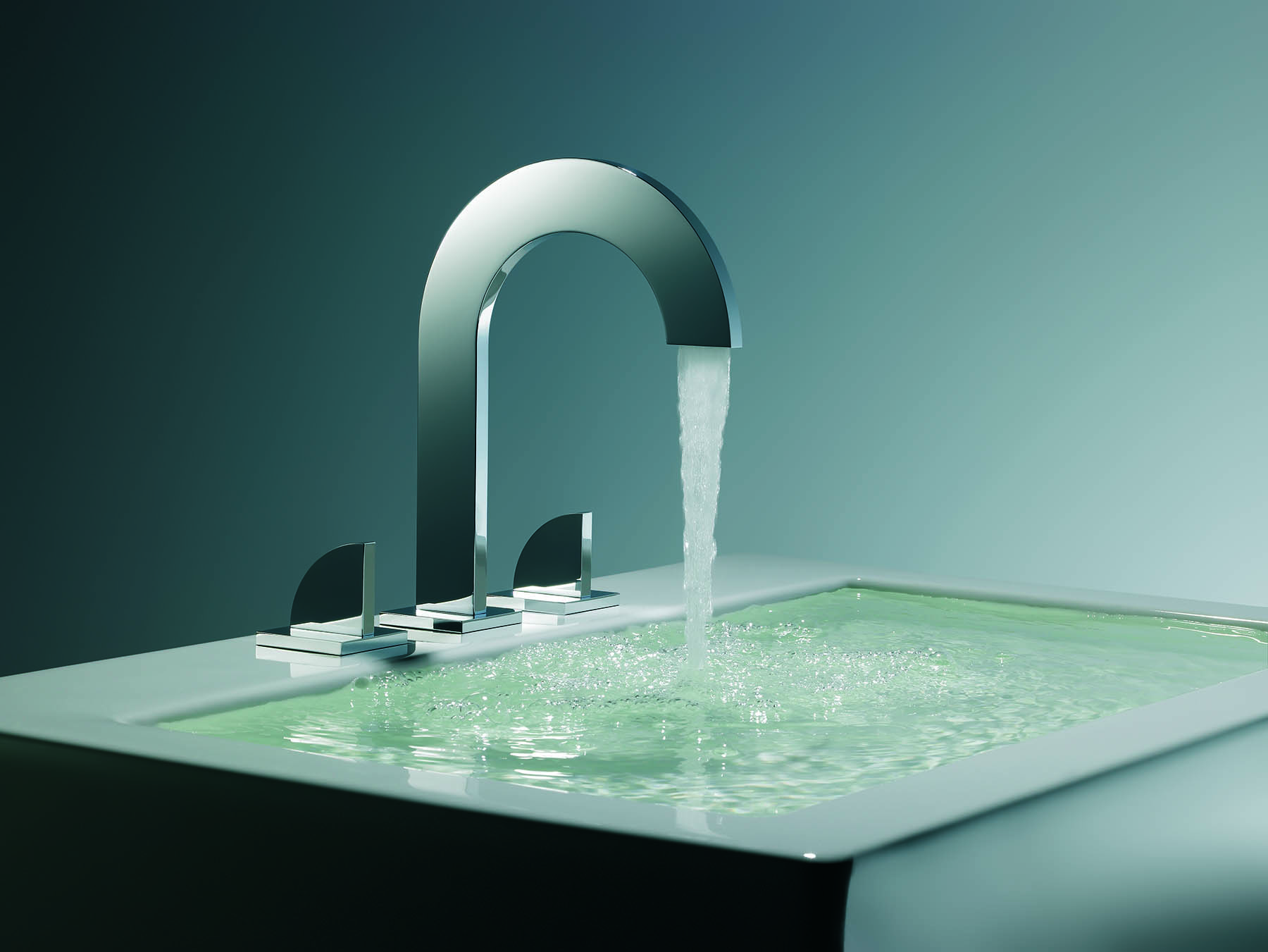 Modern Edge Deck Mount Faucet