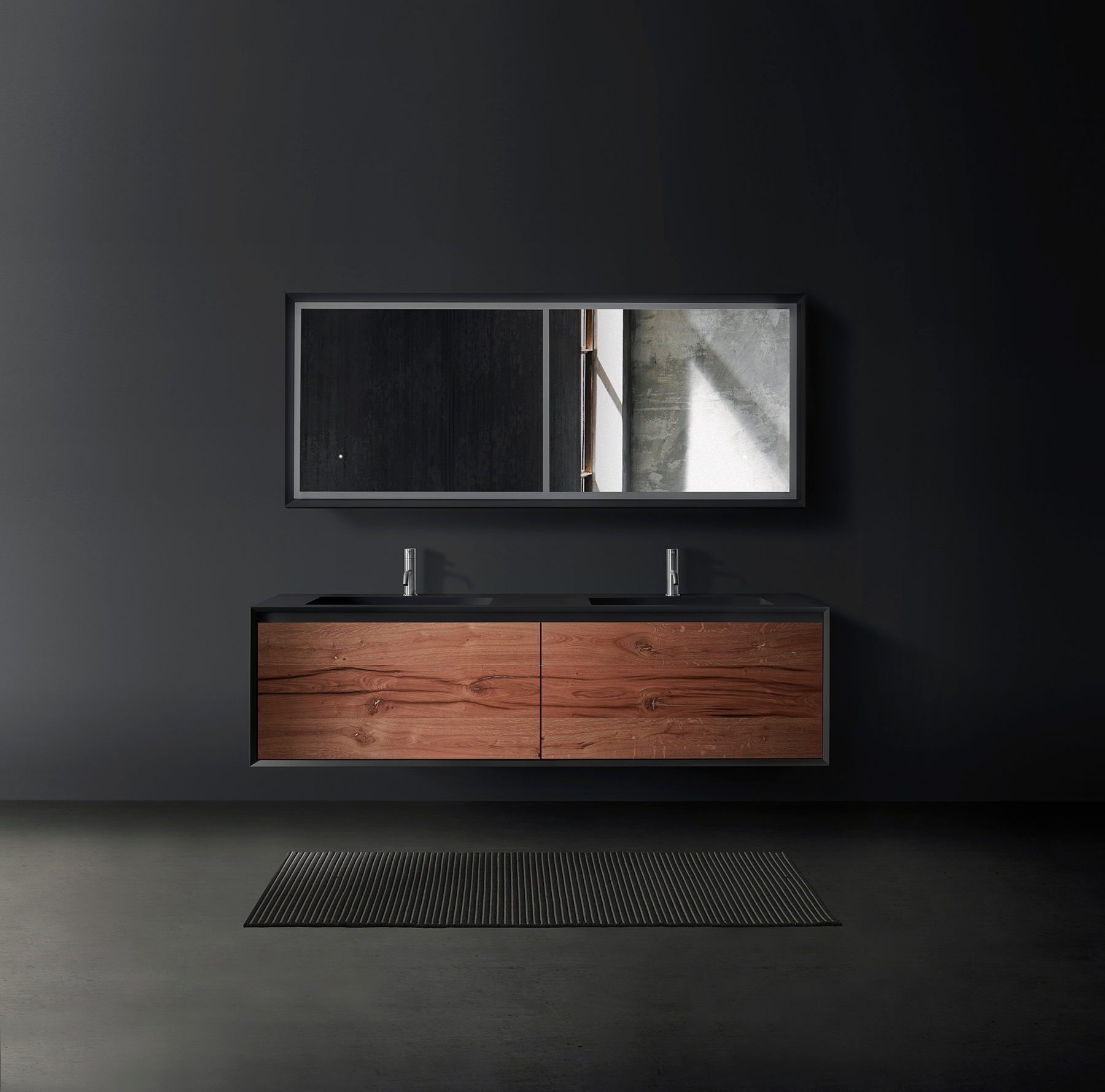 Modern Fenix Wall Mounted Double Vanity