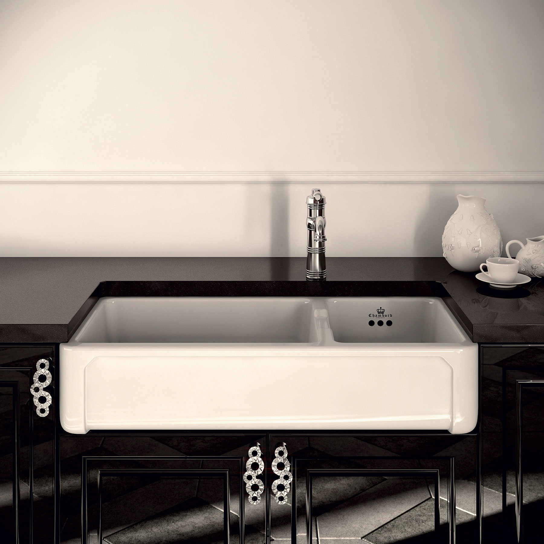 Traditional Henri III Farmhouse Kitchen Sink