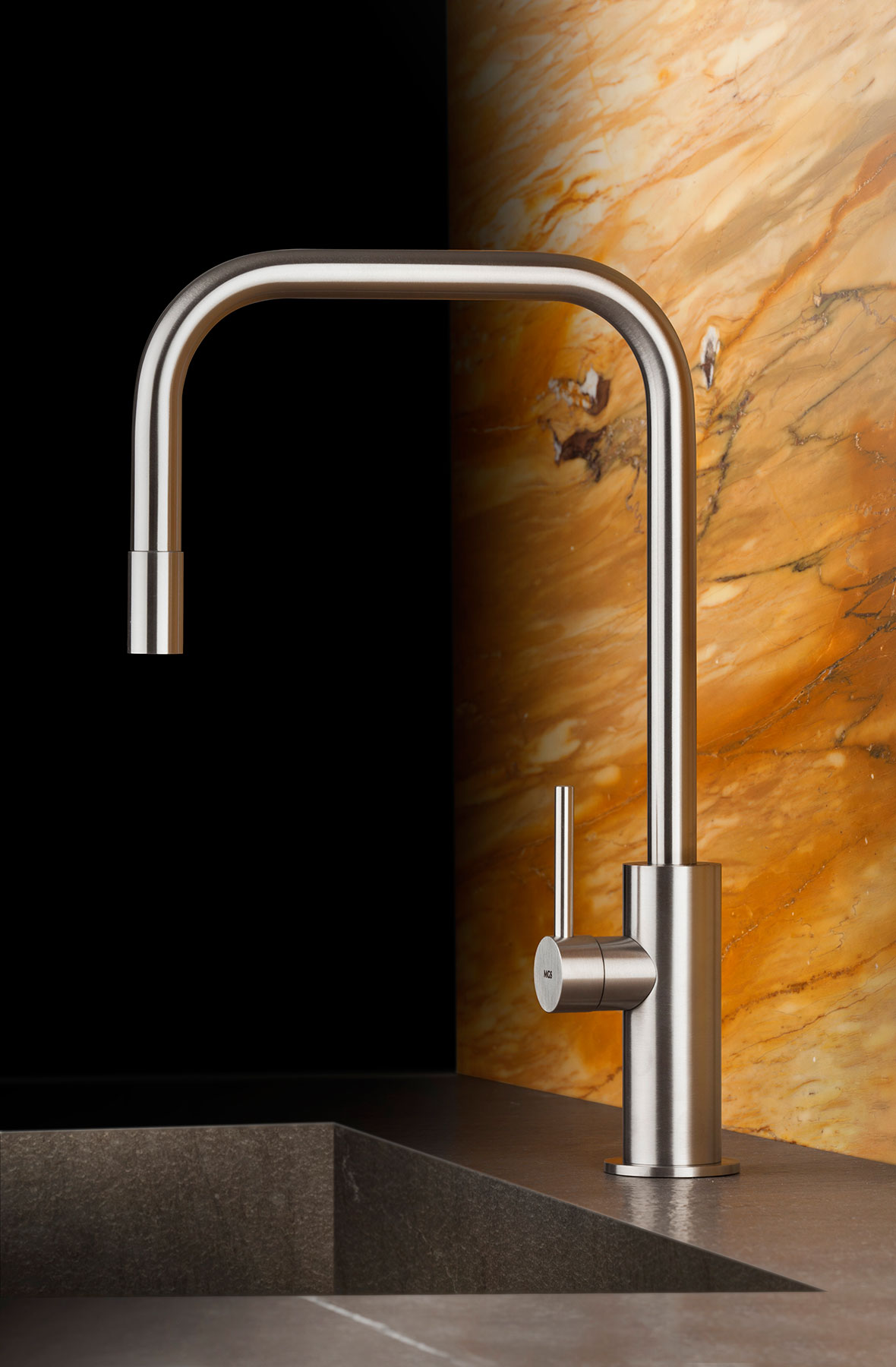 Modern Spin_SQE Deck Mount Kitchen Faucet