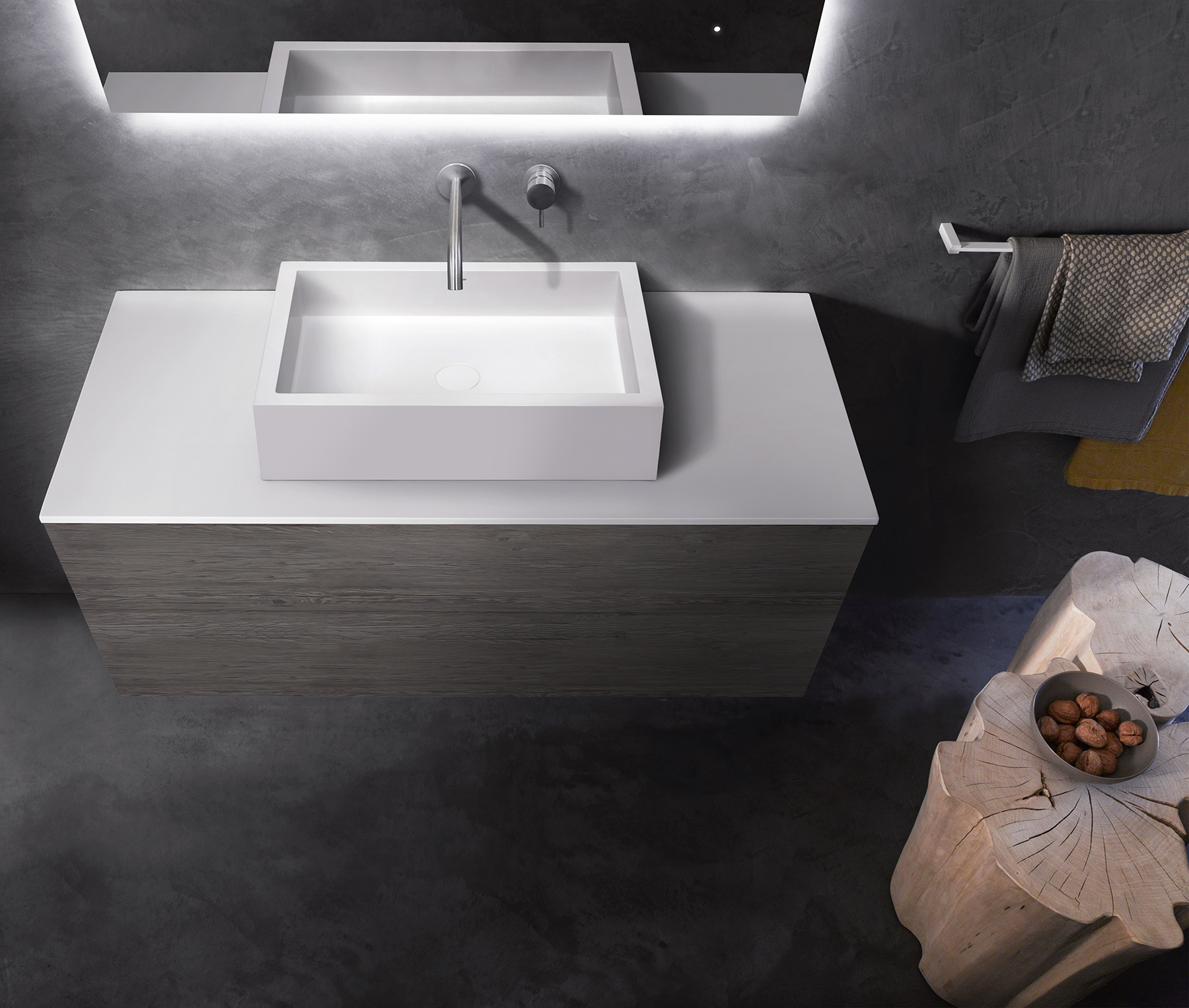 Modern Metrix Rectangular Counter Top Basin