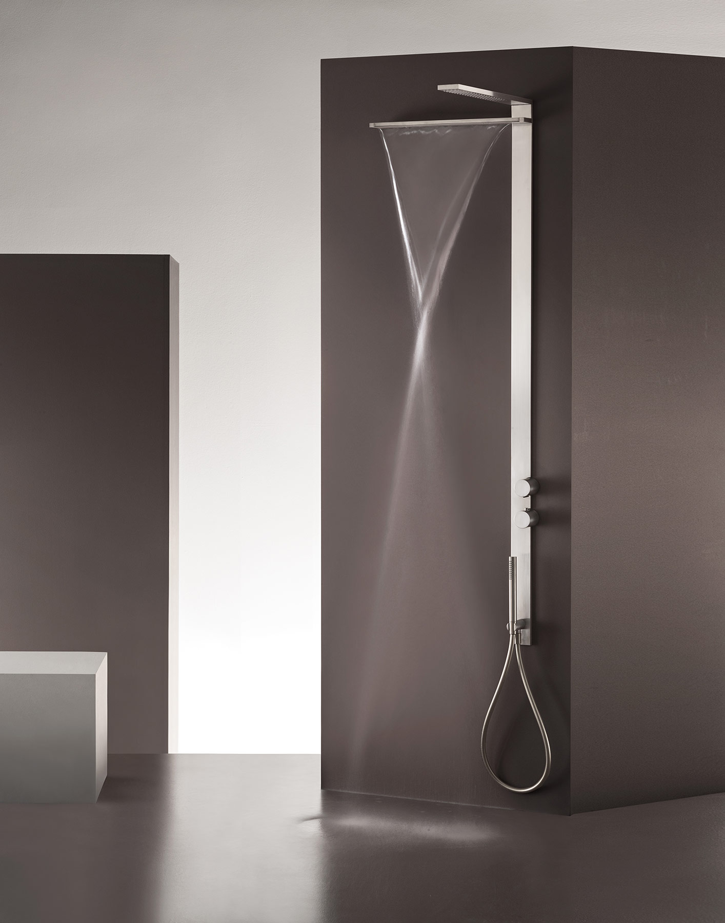 Modern Milano Slim Wall Mount Shower Column