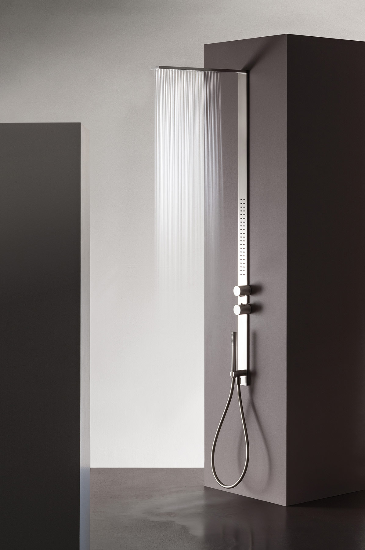 Modern Milano Slim Wall Mount Shower Column