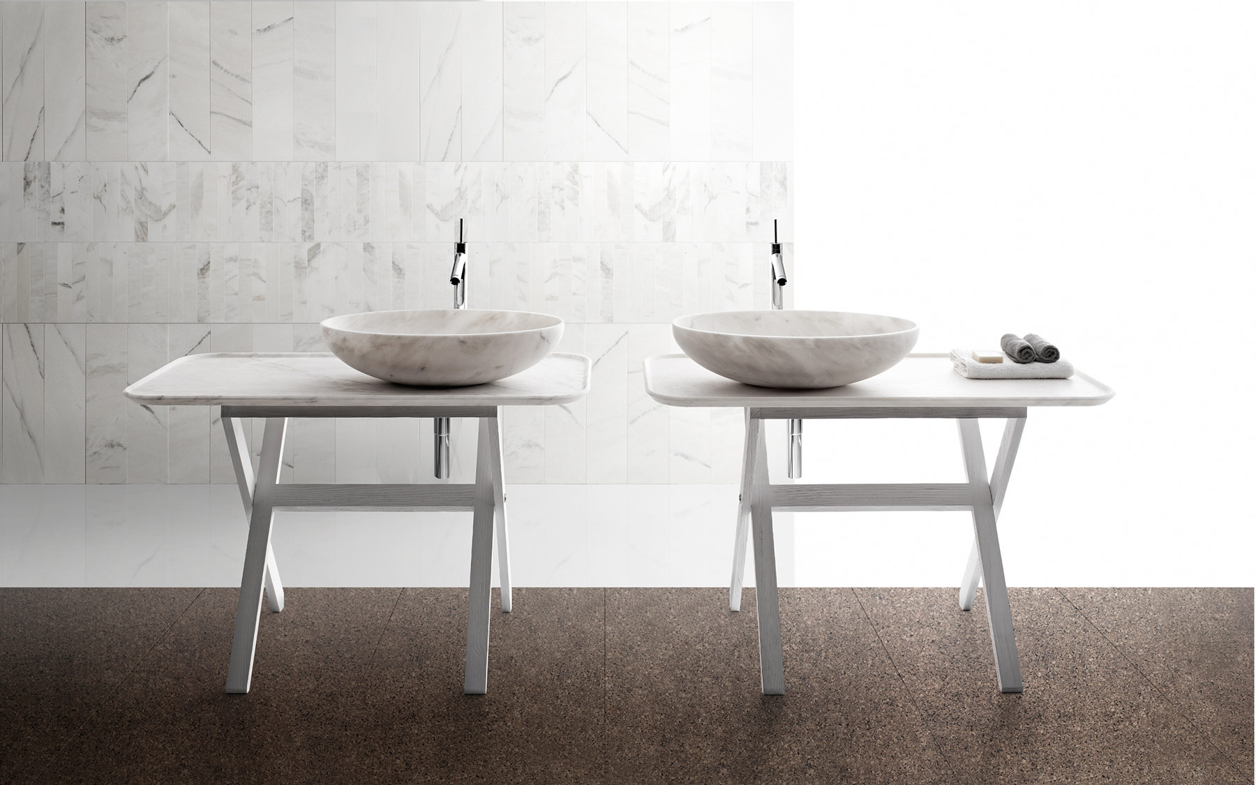 Modern Nabhi Floor Mount Washbasin Set