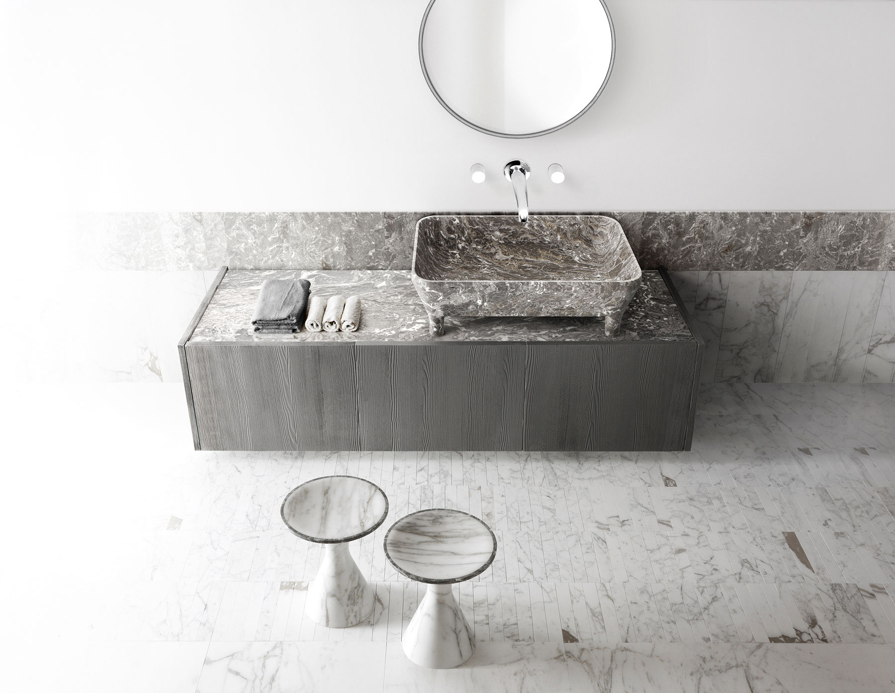 Modern Nabhi Wall Mount Vanity Unit