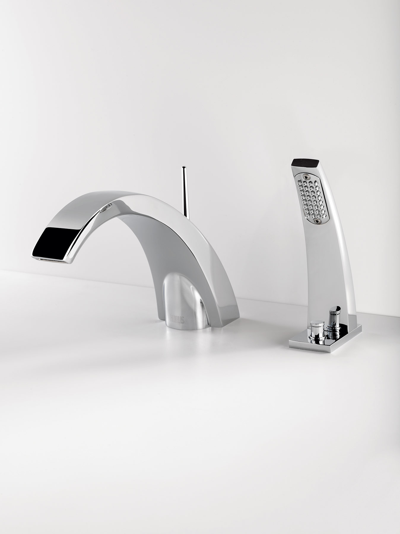 Modern New Wave Deck Mount Tub Filler