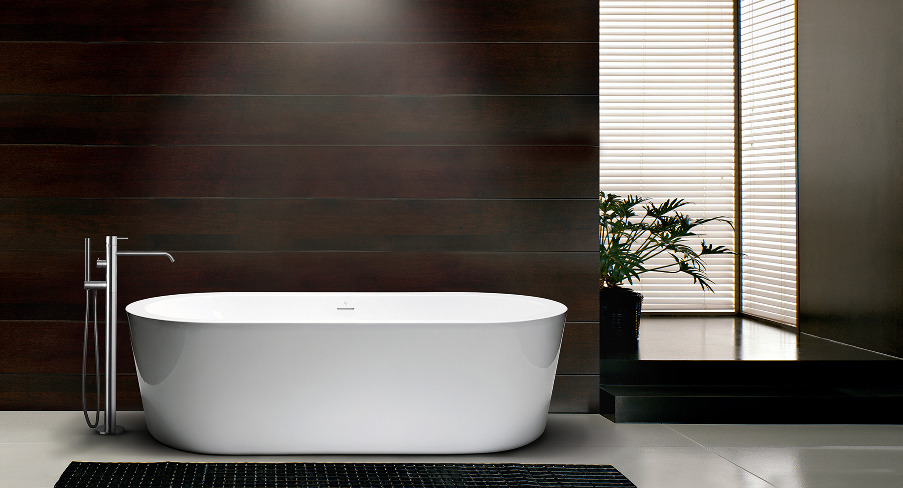 Modern Pisa Freestanding Oval Bathtub