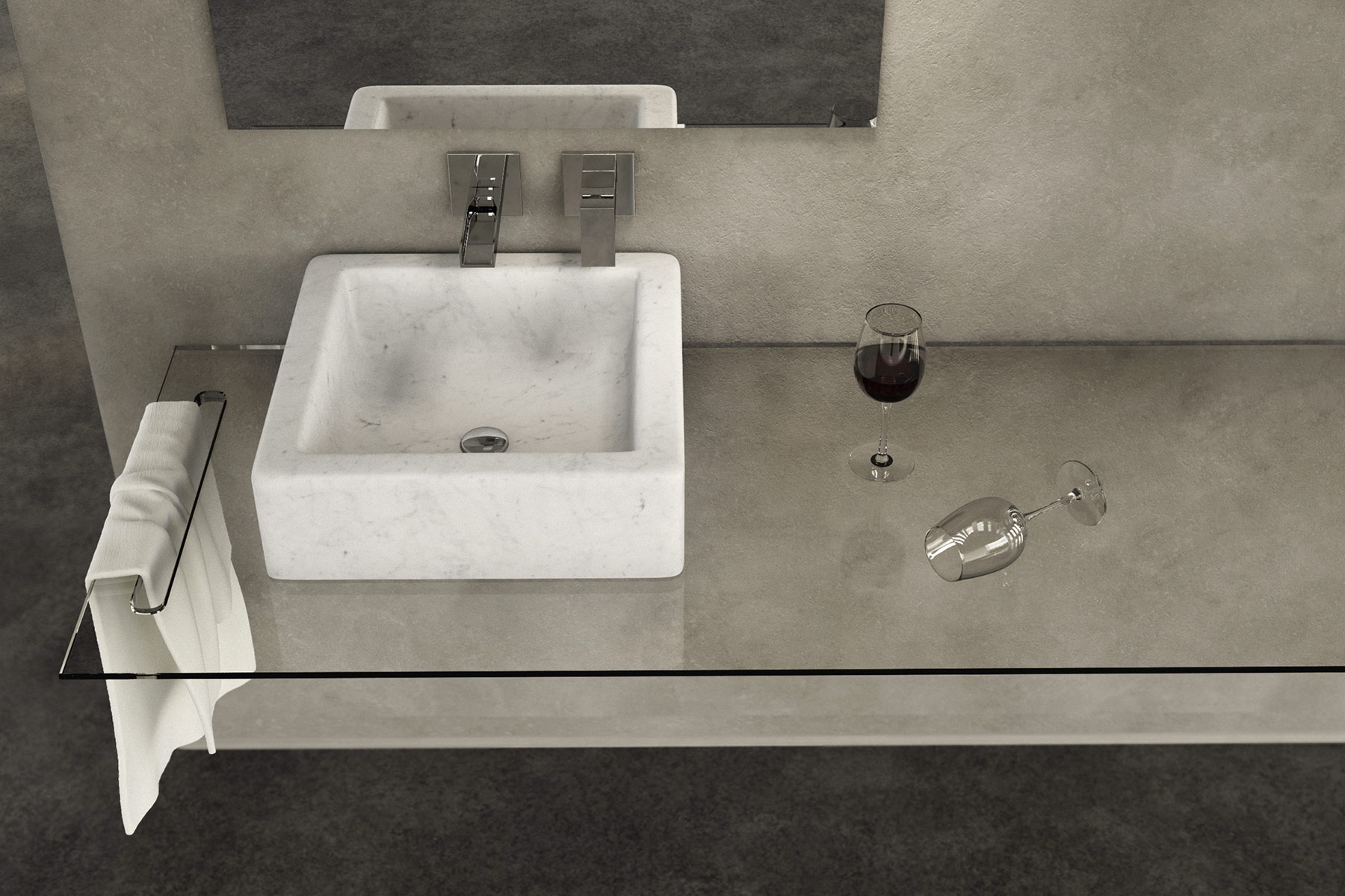 Modern Quadra Countertop Washbasin