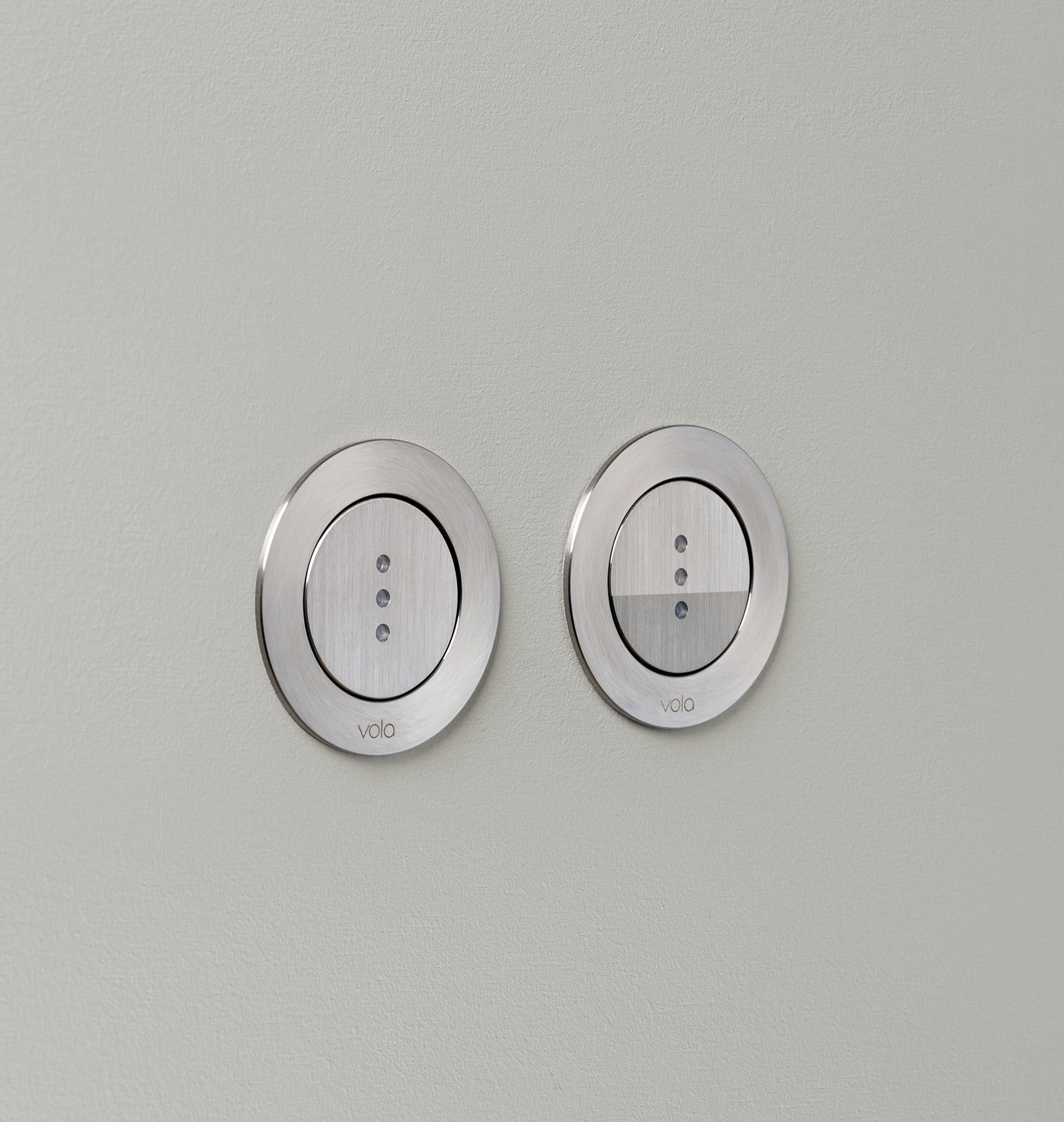 Modern Vola Wall Mount Dual Flush Plate